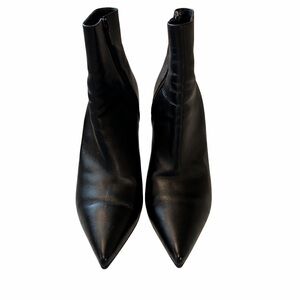 Christian Louboutin Black Pointed Toe Ankle Boots Red Sole Size 9.5– Authentic